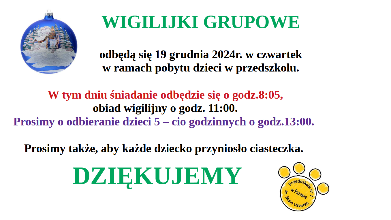 WIGILIJKI GRUPOWE